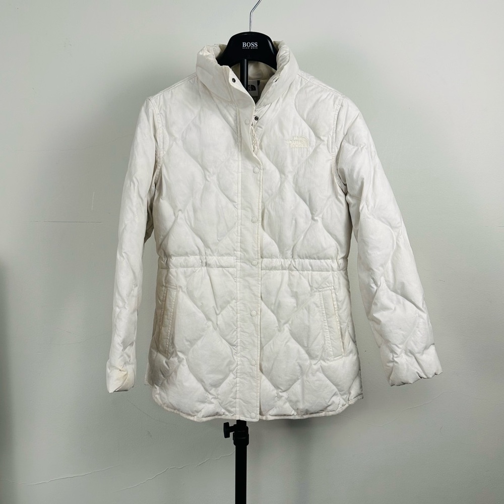 Women's The North Face White Quilted Down Jacket size S
